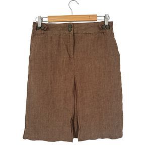 Scullers Brown Houndstooth A Line Pencil‎ Skirt Size 4